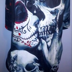 Silky mens skull shirt